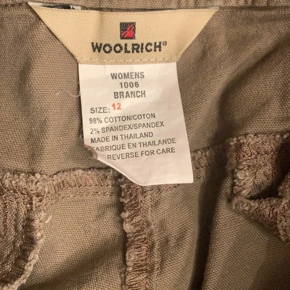 Woolrich Wide Leg Chino Pants Size 12 - Picture 4 of 6